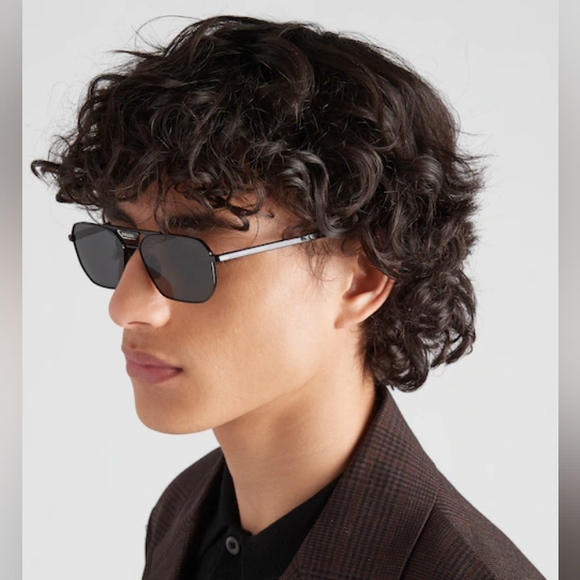 NEW UNISEX PRADA PR58YS 1AB5S0 SUNGLASSES BLACK SPR 58Y NEW PRADA PR 58YS - Picture 3 of 7